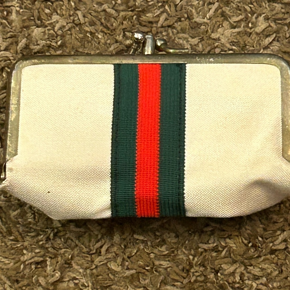 Gucci Stripe Coin Purse Sewing Kit Travel Manicure Kit Vintage 1960’s